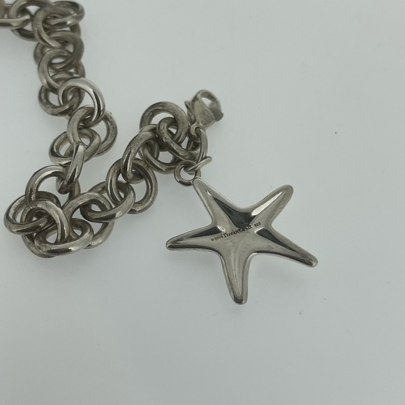 Authentic Tiffany & Co. Sterling Silver Turquoise Starfish Heavy Bracelet 7.25” - Picture 9 of 9